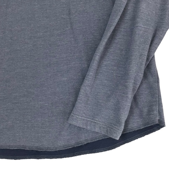 Marine Layer Double Knit Baseball Raglan Blue Large - Picture 8 of 14